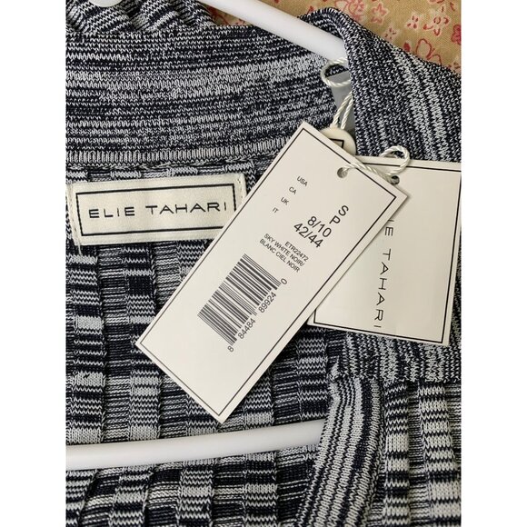 NWT Elle Tahari S Ribbed Marled Henley Sweater Dress Midi Length RN10208 - Picture 5 of 8